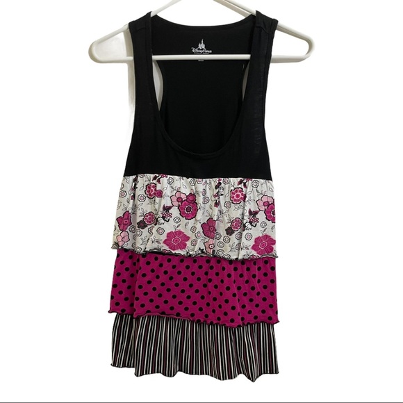 Disney layer ruffles mini mouse floral top size X-Large sleeveless - Picture 1 of 6